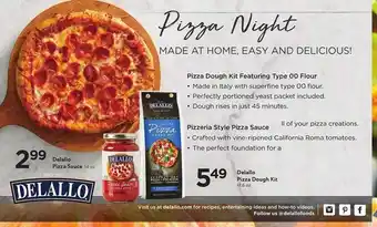Cub Foods Delallo pizza dough kit offer