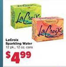 Family Fare Lacroix sparkling water offer