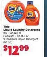 Family Fare Tide liquid laundry detergent offer