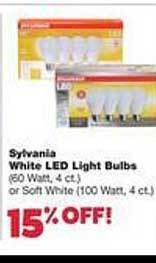 Family Fare Sylvania white led light bulbs offer