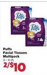 Family Fare Puffs facial tissues multipack offer