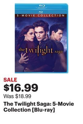 Best Buy The twilight saga: 5-movie collection [blu-ray] offer
