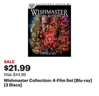 Best Buy Wishmaster collection: 4-film set [blu-ray] [3 discs] offer