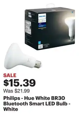 Best Buy Philips - hue white br30 bluetooth smart led bulb - white offer