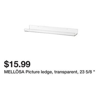Ikea Mellösa picture ledge, transparent, 23 5/8 " offer