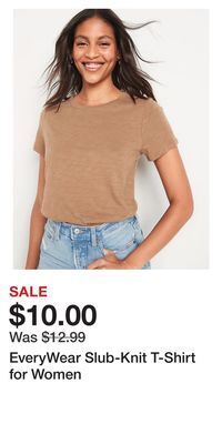 Old Navy Everywear slub-knit t-shirt for women offer