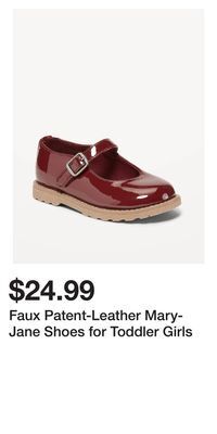 Old Navy Faux patent-leather mary-jane shoes for toddler girls offer