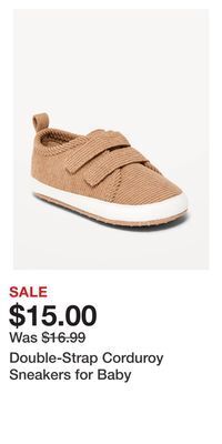 Old Navy Double-strap corduroy sneakers for baby offer
