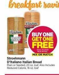 Tops Stroehmann d'italiano italian bread offer