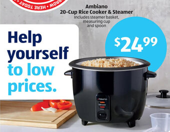 Aldi Ambiano 20-Cup Rice Cooker & Steamer offer