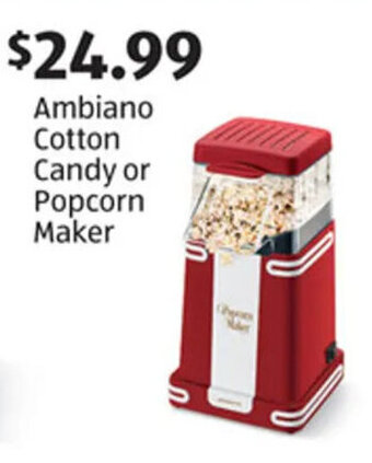 Aldi Ambiano Cotton Candy or Popcorn Maker offer