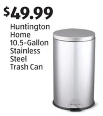 Aldi Huntington Home 10.5 Gallon Stainless Steel Trash Can offer