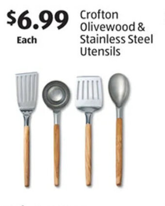 Aldi Crofton Olivewood & Stainless Steel Utensils offer