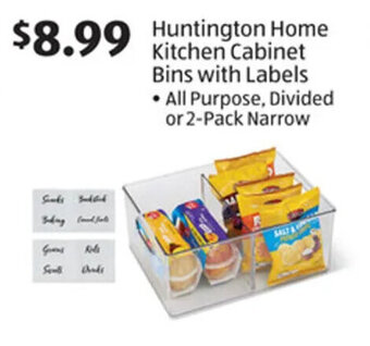 Aldi Huntington Home Kitchen Cabinet Bins with Labels offer