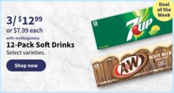 Walgreens 12-pack soft drinks offer