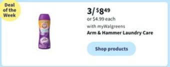 Walgreens Arm & hammer laundry care offer
