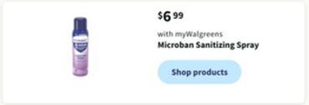 Walgreens Microban sanitizing spray offer