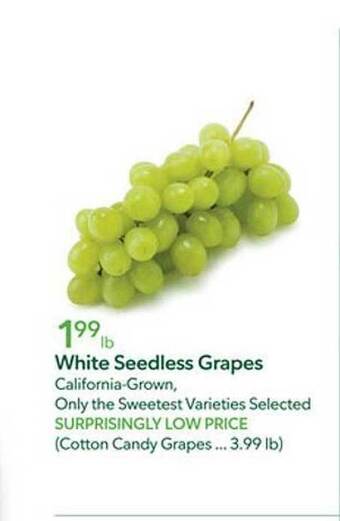 Publix White seedless grapes offer