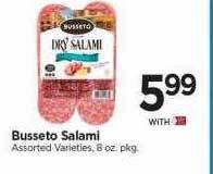 Tops Busseto salami offer