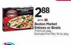Tops Boston market entrees or bowls offer