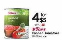 Tops Canned tomatoes offer