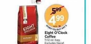 Tops Eight o'clock coffee offer