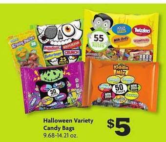 Family Dollar Halloween candy bags offer