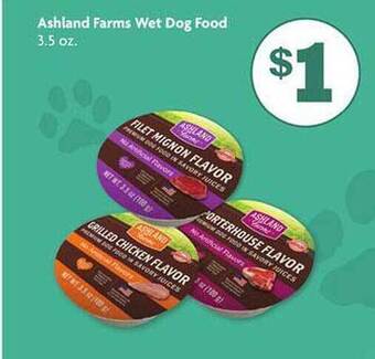 Family Dollar Ashland farms wet dog food offer
