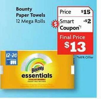 Family Dollar Bounty paper towels offer