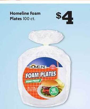 Family Dollar Homeline foam plates offer
