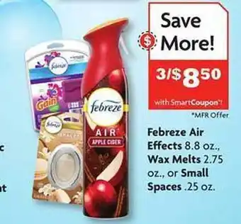 Family Dollar Febreze air effects, wax melts or small spaces offer