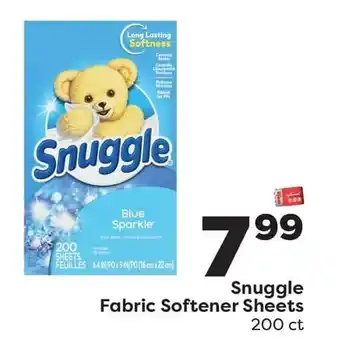 Weis Markets Snuggle fabric softener sheets offer