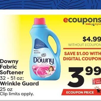 Weis Markets Downy fabric softener offer