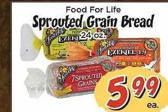 Price Cutter Sprouted grain bread food for life offer