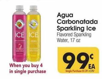 Agua carbonatada sparkling ice