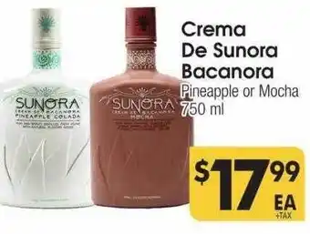 Cardenas Crema de sunora bacanora pineapple or mocha offer