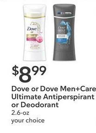 Publix Dove or dove men+care ultimate antiperspirant or deodorant offer