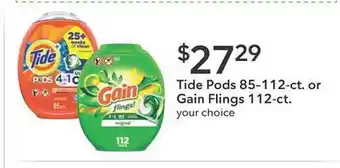 Publix Tide pods or gain flings offer