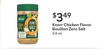Publix Knorr chicken flavor bouillon zero salt offer