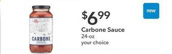 Publix Carbone sauce offer