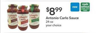 Publix Antonio carlo sauce offer