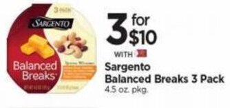Tops Sargento Balanced Breaks 3 Pack offer