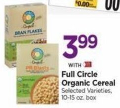Tops Full Circle Organic Cereal offer