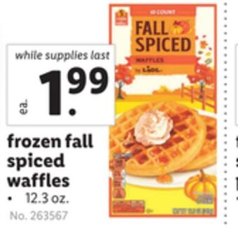 Lidl Frozen fall spiced waffles offer