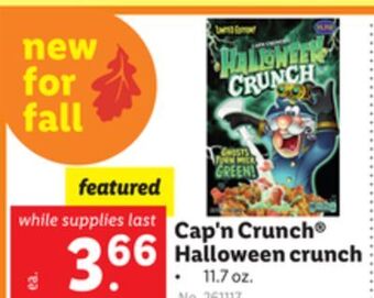 Lidl Cap'n crunch® halloween crunch offer