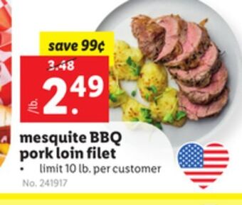 Lidl Mesquite bbq pork loin filet offer