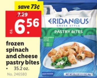 Lidl Frozen spinach and cheese pastry bites offer