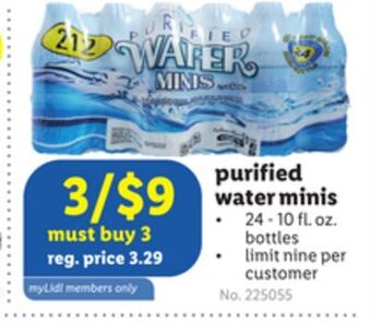 Lidl Purified water minis offer