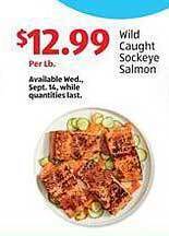 Aldi Wild caught sockeye salmon offer