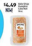 Aldi Bake shop pumpkin cake roll offer